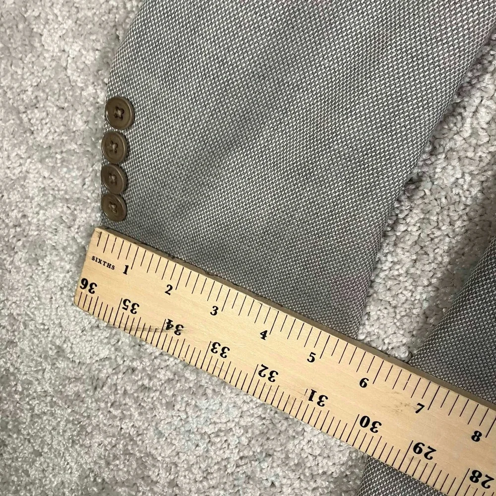 Ermenegildo Zegna Sport Coat Mens 50 C Grey Wool Silk High Performance Blazer